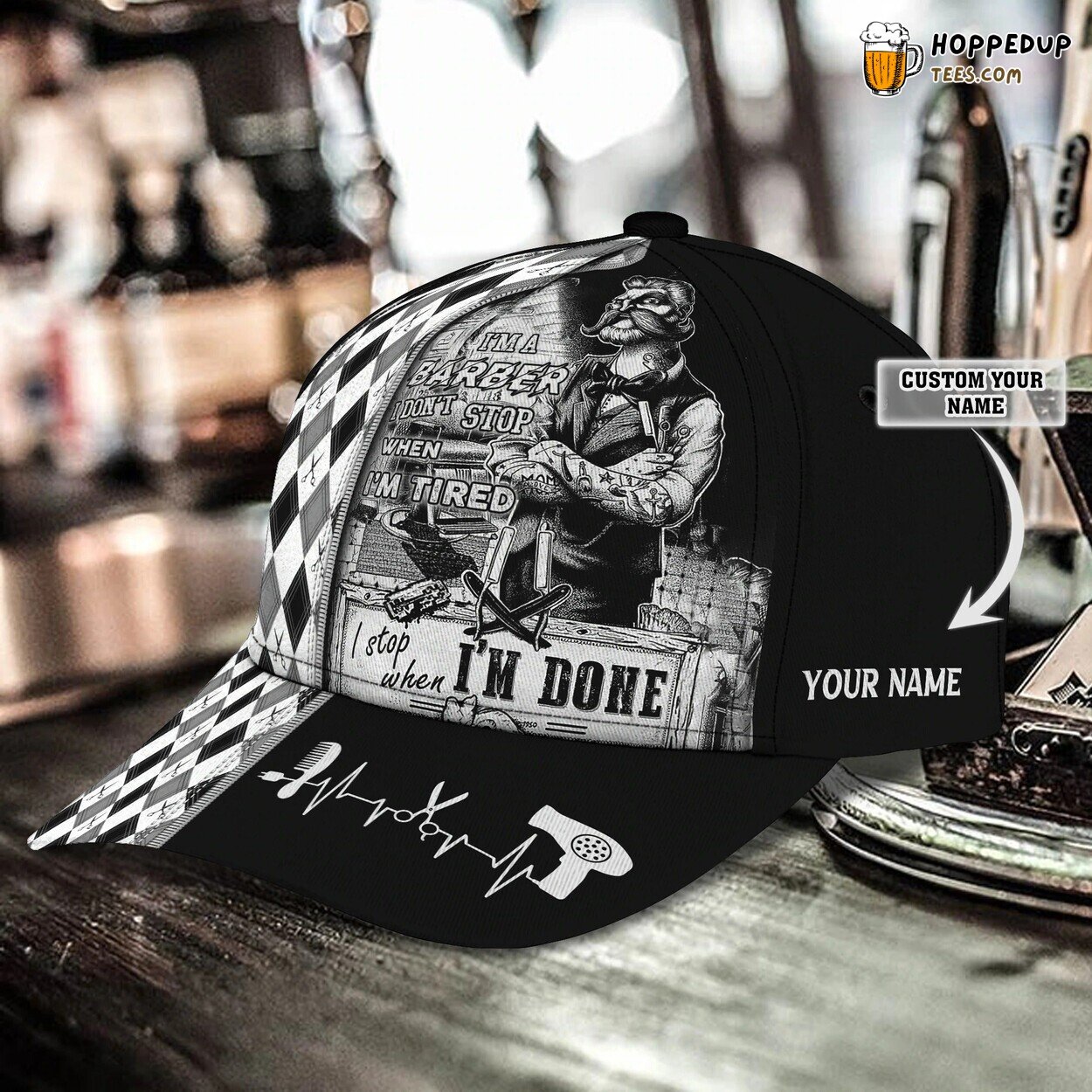 Custom Barber Baseball Cap Men Women Barber Birthday Gift Friend Classic Hat