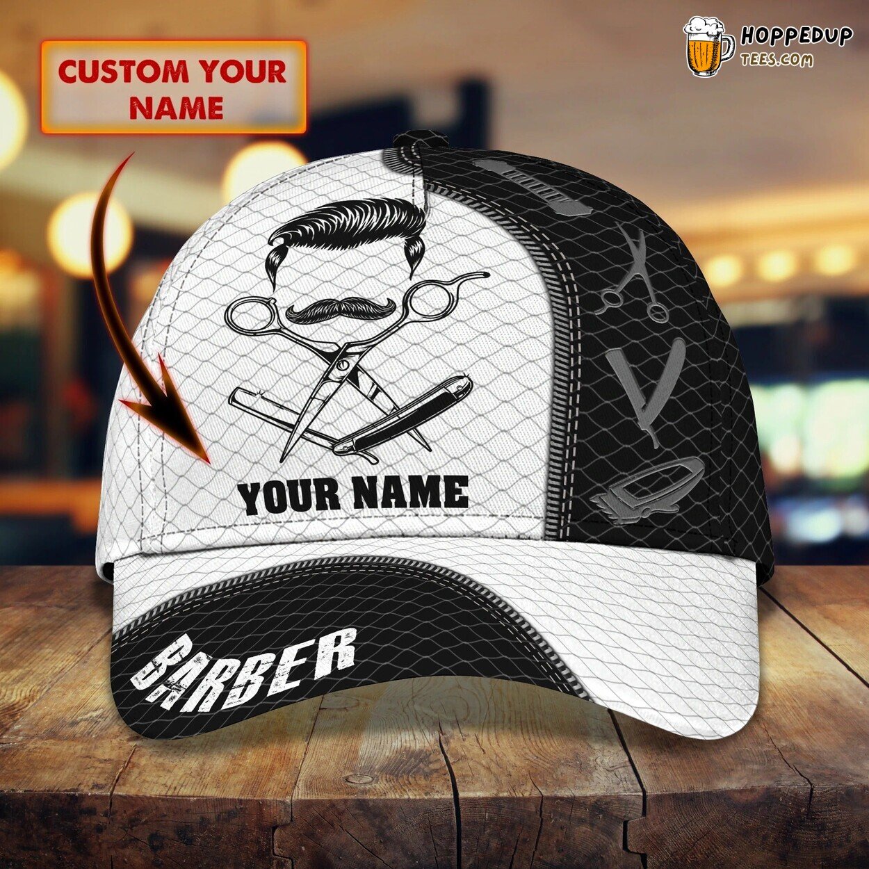 Custom Barber Cap Men Women 3D Print Baseball Barber Classic Hat Design