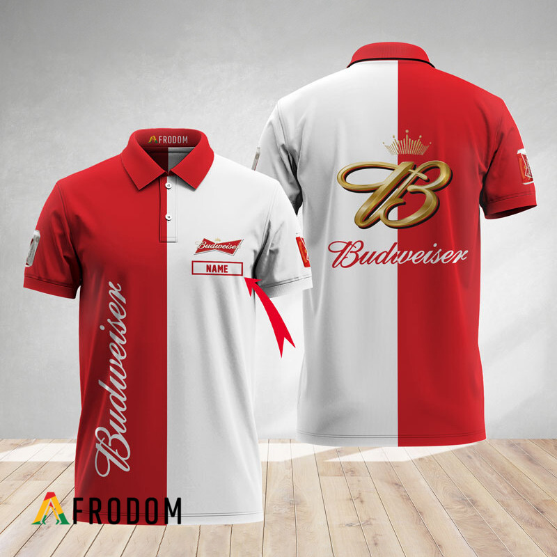 Custom Basic Bicolor Budweiser Polo Shirt HU