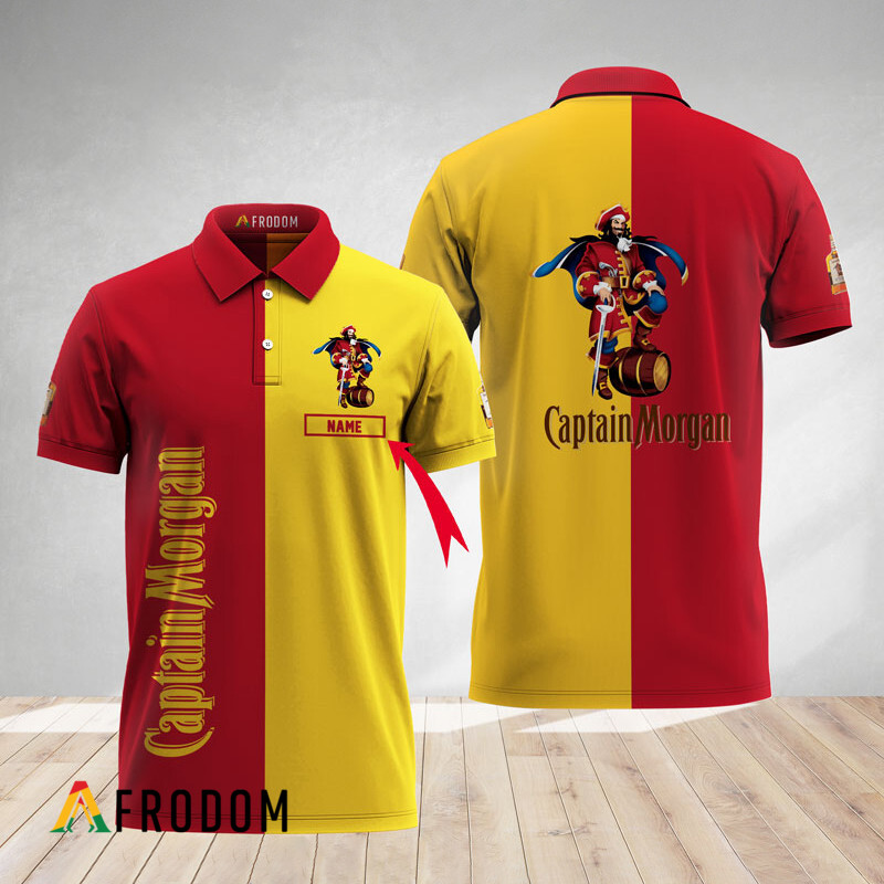 Custom Basic Bicolor Captain Morgan Polo Shirt HU