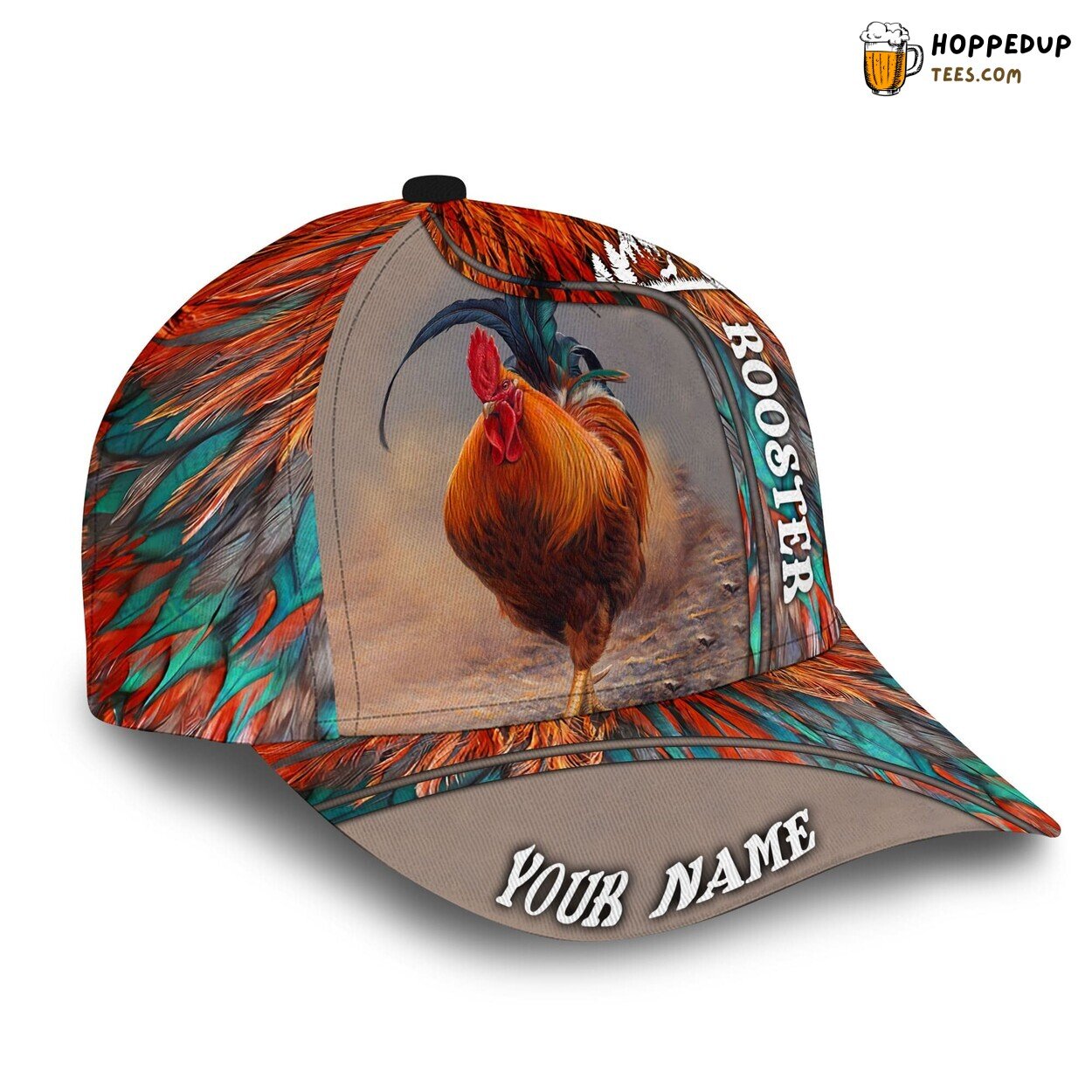 Custom Best Rooster Cap Rooster Lovers Multicolor 3D Baseball Hat