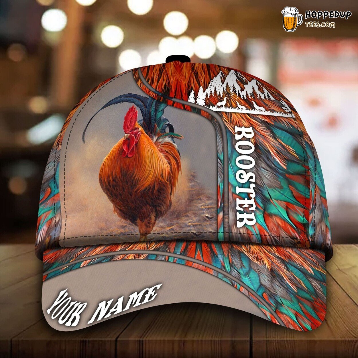 Custom Best Rooster Cap Rooster Lovers Multicolor 3D Baseball Hat Custom Best Rooster Cap Rooster Lovers Multicolor 3D Baseball Hat