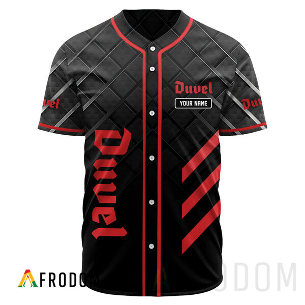 Custom Black Duvel Beer Baseball Jersey HU
