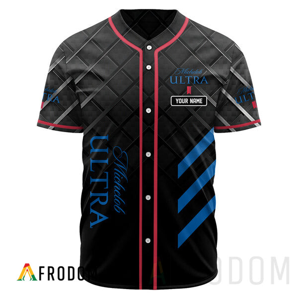 Custom Black Michelob Ultra Baseball Jersey HU