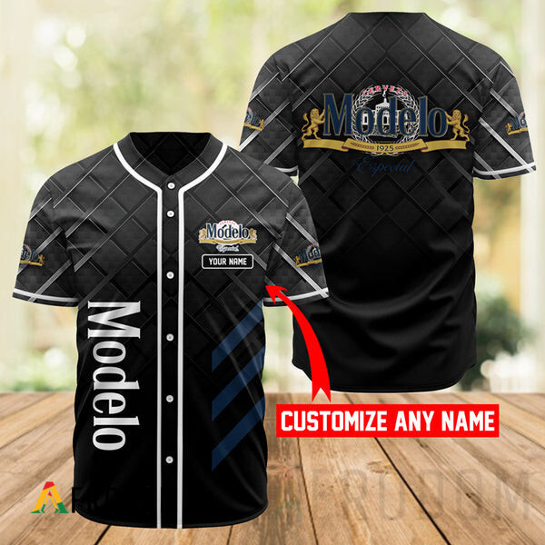 Custom Black Modelo Beer Baseball Jersey HU
