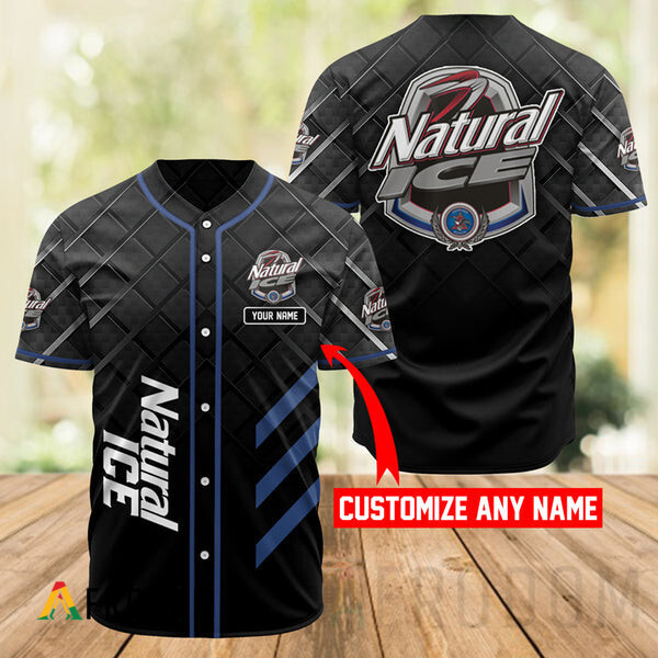 Custom Black Natural Ice Baseball Jersey HU Custom Black Natural Ice Baseball Jersey HU
