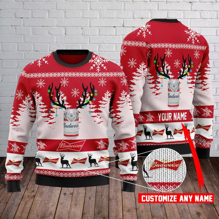 Custom Budweiser Christmas Sweater HU