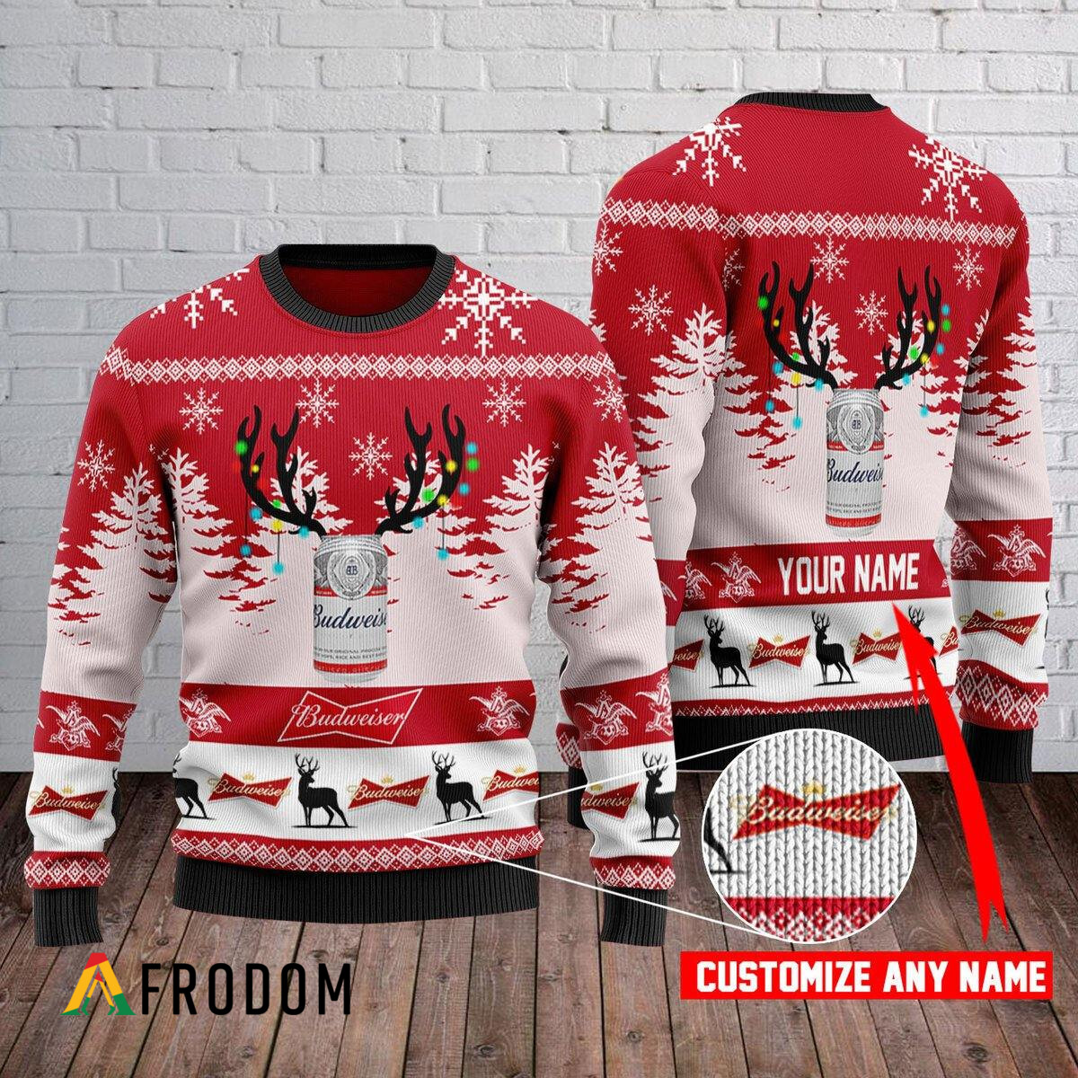 Custom Budweiser Christmas Sweater HU