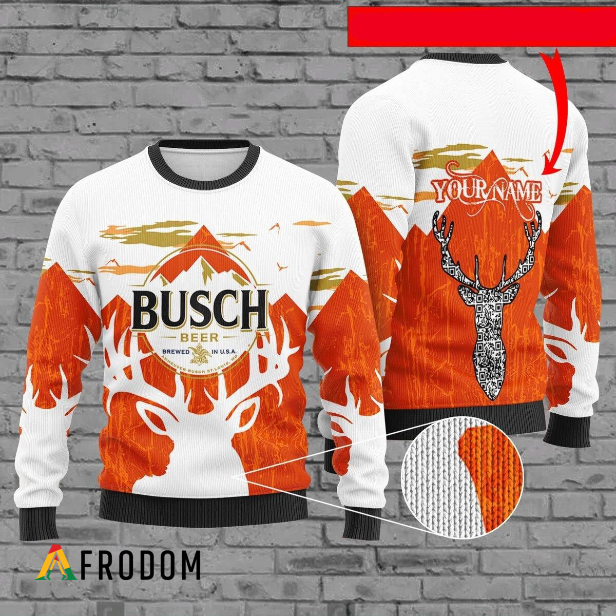 Custom Busch Beer Christmas Sweater HU