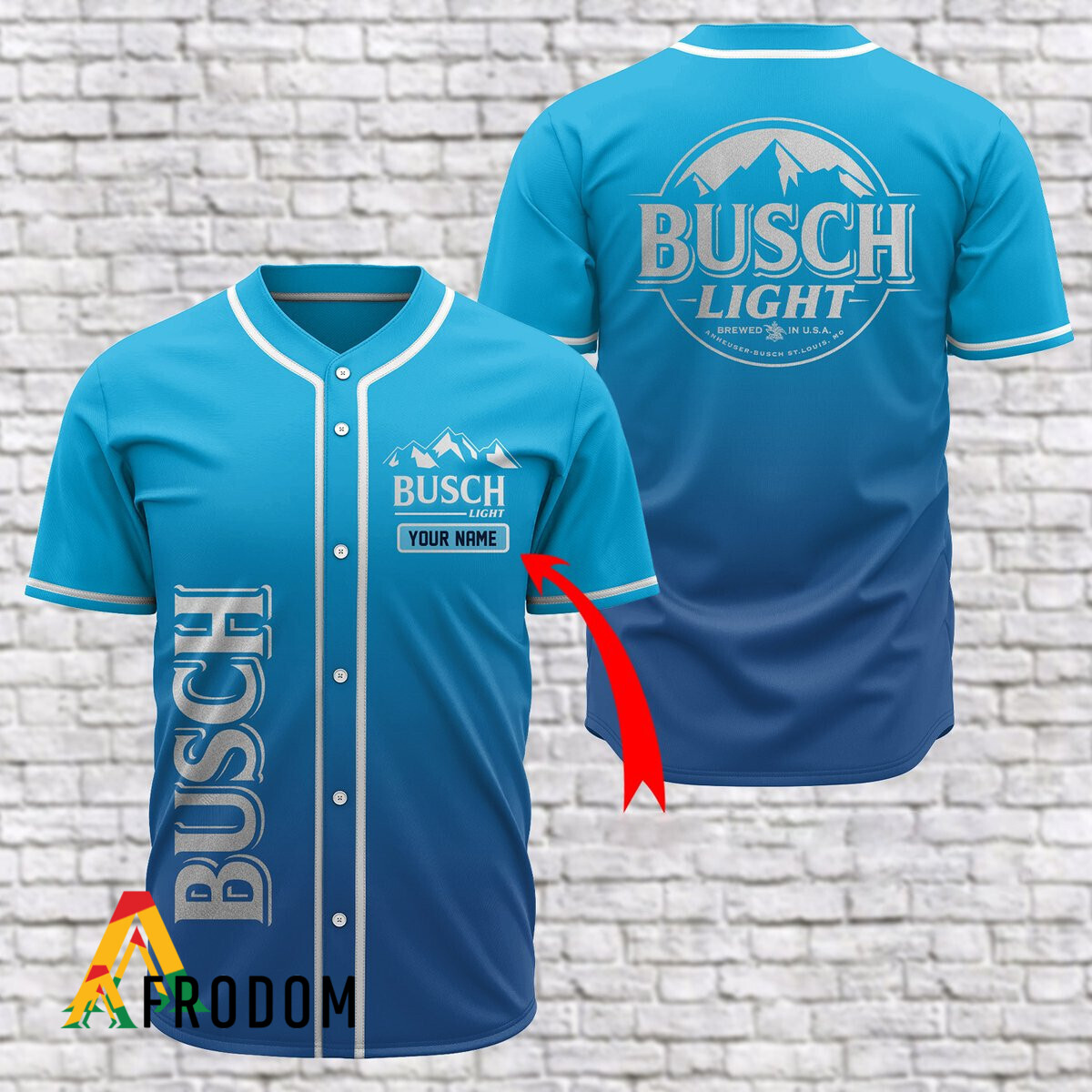 Custom Busch Light Baseball Jersey Shirt HU Custom Busch Light Baseball Jersey Shirt HU