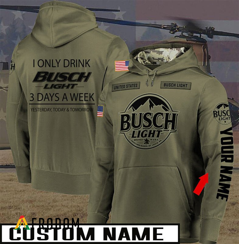 Custom Busch Light Veteran Hoodie HU Custom Busch Light Veteran Hoodie HU