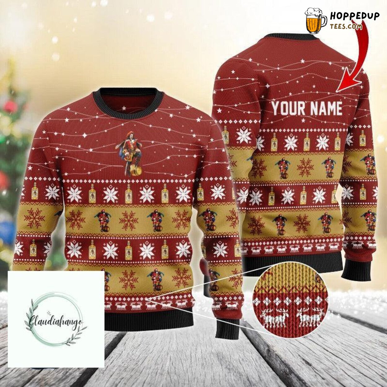 Custom Captain Morgan Christmas Sweater Unique Festive Winter Wear