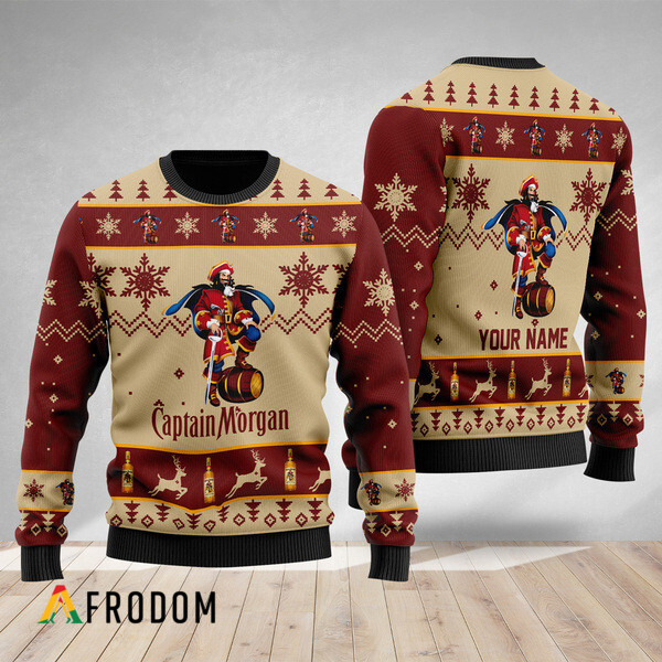 Custom Captain Morgan Christmas Ugly Sweater HU