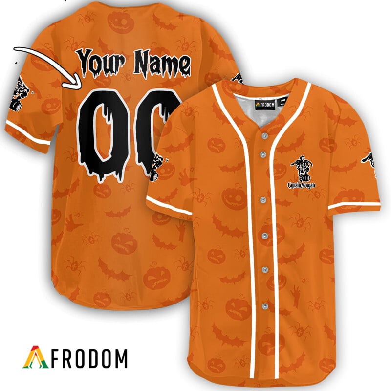Custom Captain Morgan Halloween Patterns Baseball Jersey HU