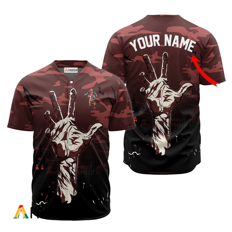 Custom Captain Morgan Halloween Zombie’S Hand Baseball Jersey HU