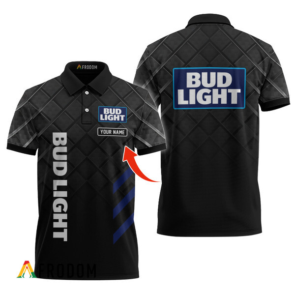 Custom Classic Black Bud Light Polo Shirt HU