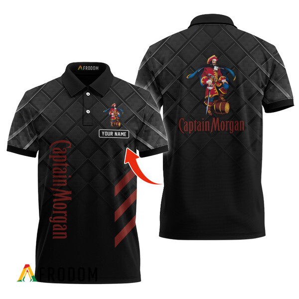 Custom Classic Black Captain Morgan Polo Shirt HU