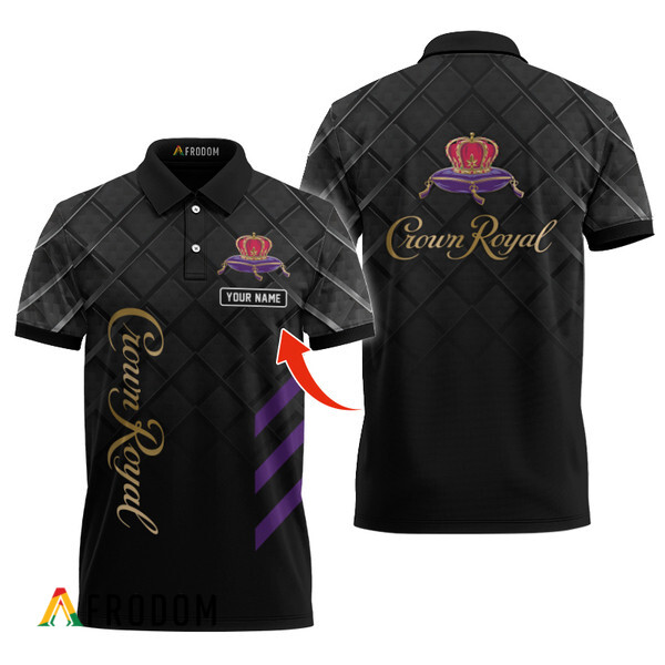 Custom Classic Black Crown Royal Polo Shirt HU