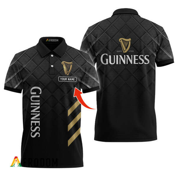 Custom Classic Black Guinness Polo Shirt HU