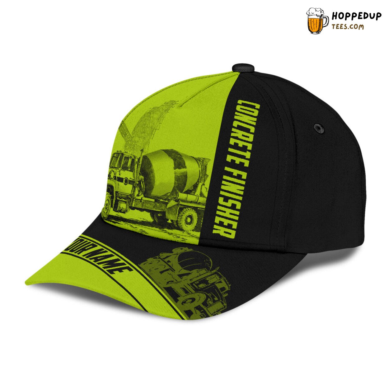 Custom Concrete Finisher Green Safety 3D Cap Men Women Concreter Gift Custom Concrete Finisher Green Safety 3D Cap Men Women Concreter Gift