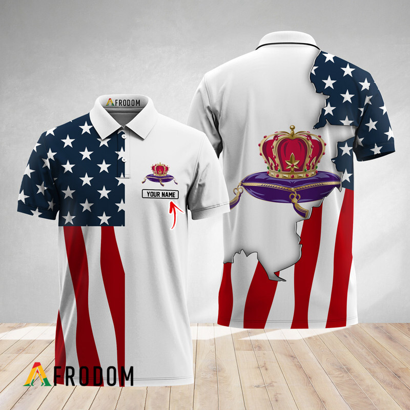 Custom Crown Royal American Flag Polo Shirt HU