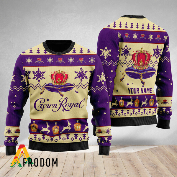 Custom Crown Royal Christmas Ugly Sweater HU