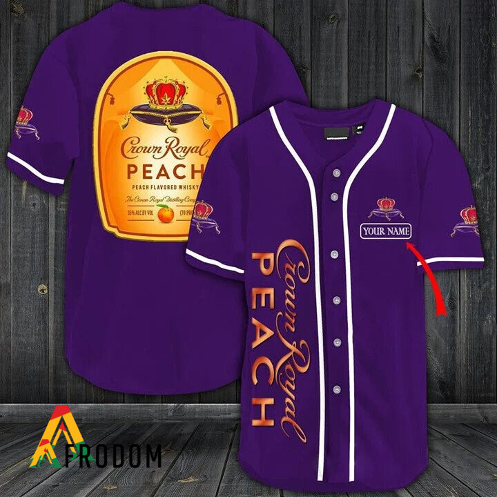 Custom Crown Royal Peach Baseball Jersey Shirt HU