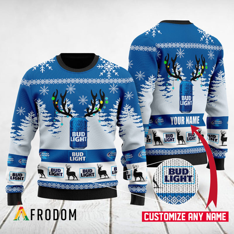 Custom Deer Bud Light Ugly Sweater HU