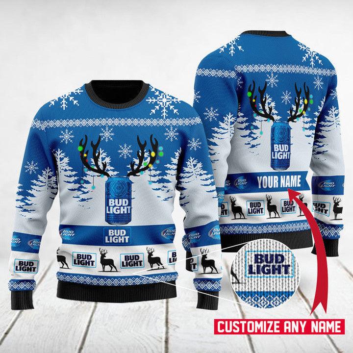Custom Deer Bud Light Ugly Sweater HU