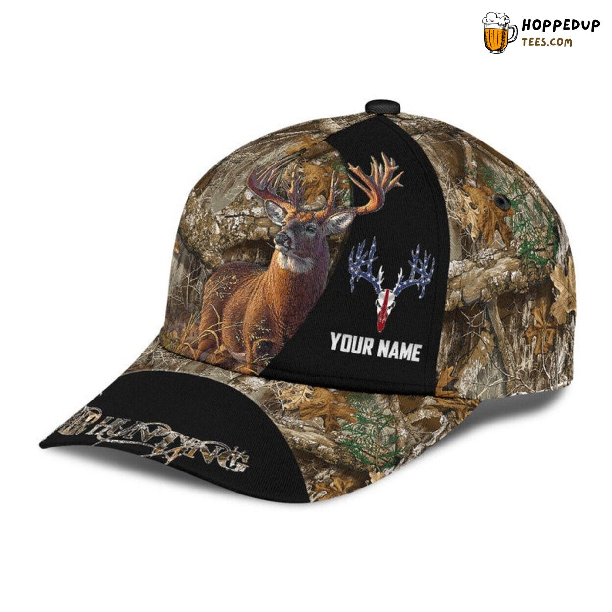 Custom Deer Hunting 3D Cap Camo Design Personalized Hunters Gift