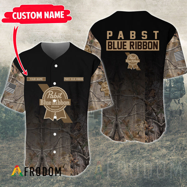 Custom Deer Hunting Pabst Blue Ribbon Baseball Jersey PBR Jersey HU