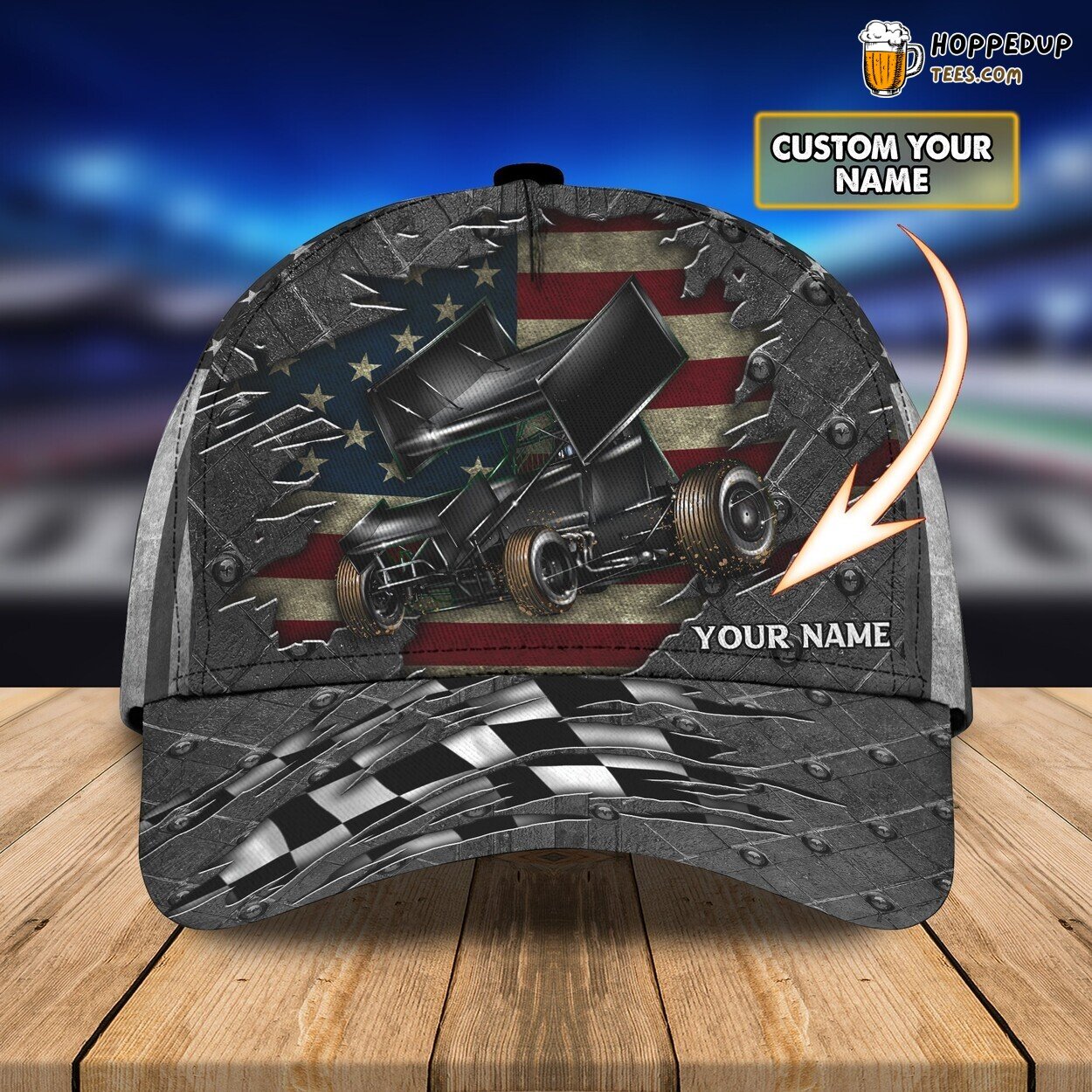 Custom Dirt Racing 3D Baseball Cap Racer Classic Design Hat