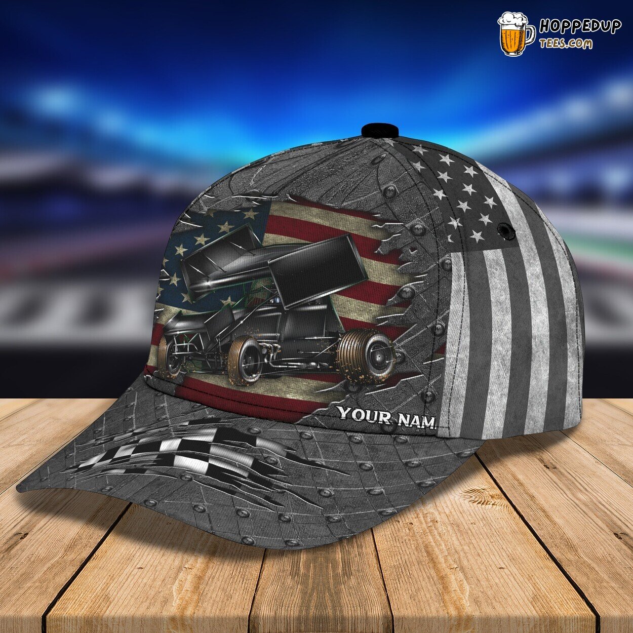 Custom Dirt Racing 3D Baseball Cap Racer Classic Design Hat