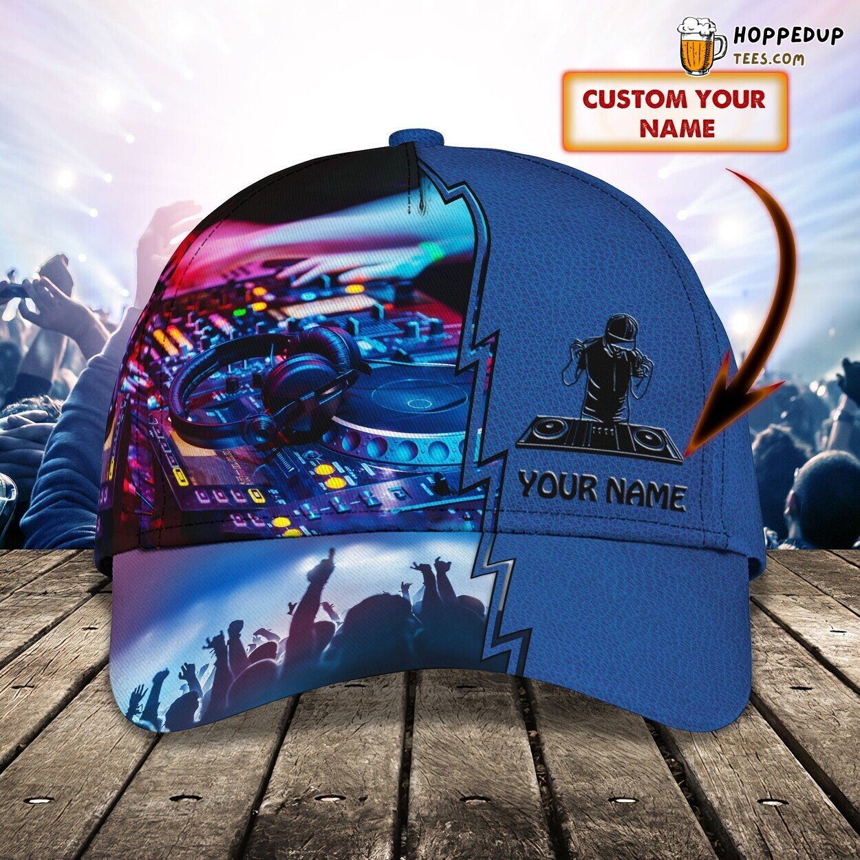 Custom DJ Baseball Cap Men Women Classic Disc Jockey Design Gift Hat