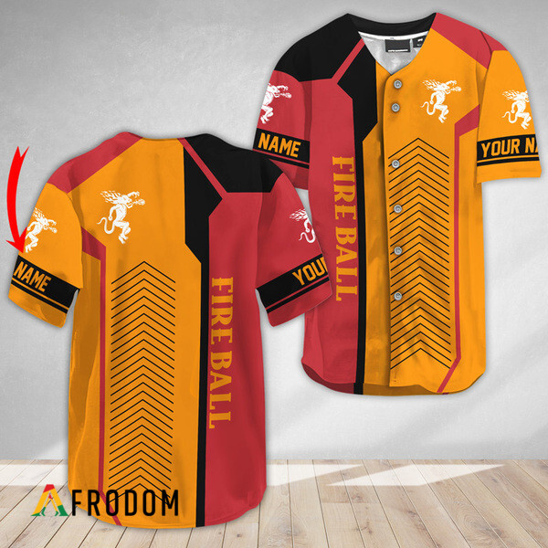 Custom Fireball Cinnamon Baseball Jersey HU