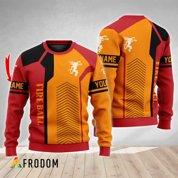 Custom Fireball Cinnamon Whisky Christmas Sweater HU