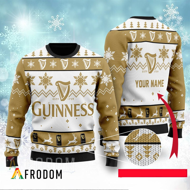 Custom Guinness Beer Christmas Sweater HU