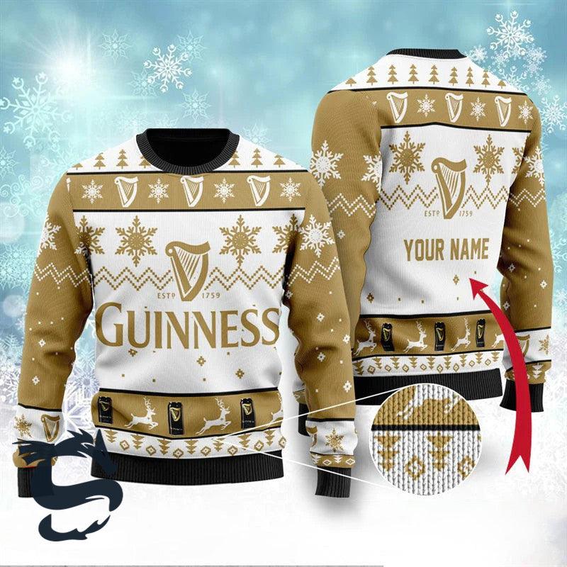 Custom Guinness Beer Christmas Sweater HU
