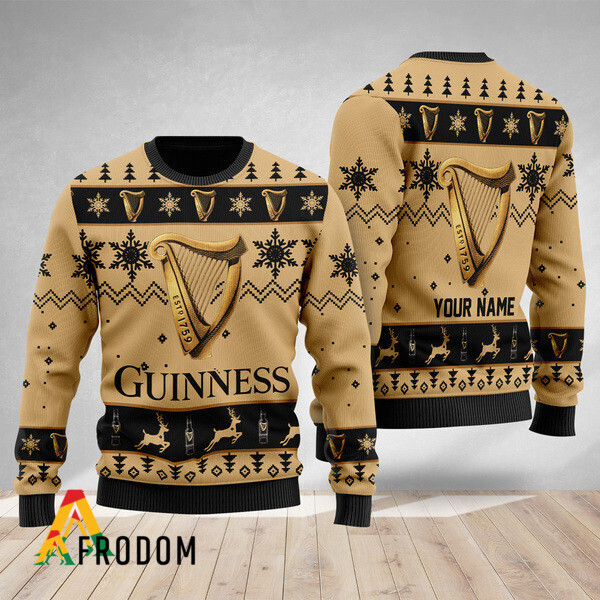 Custom Guinness Beer Christmas Ugly Sweater HU