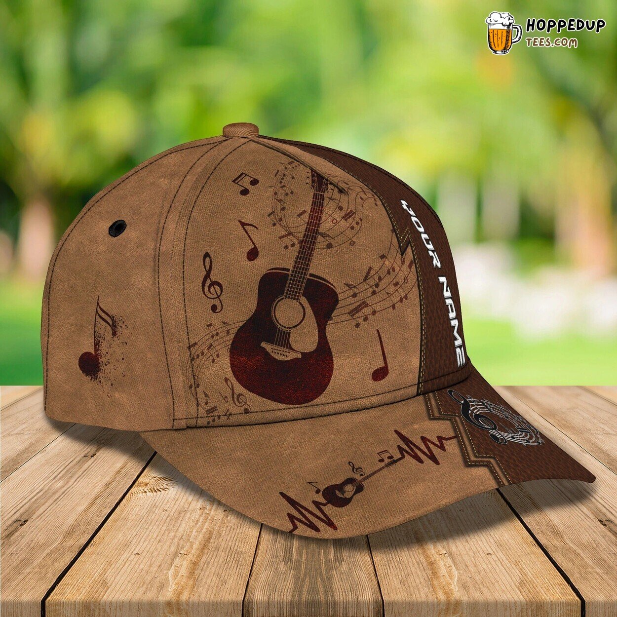 Custom Guitar Cap Guitarist Summer Travel Music Lovers Gift Music Hat