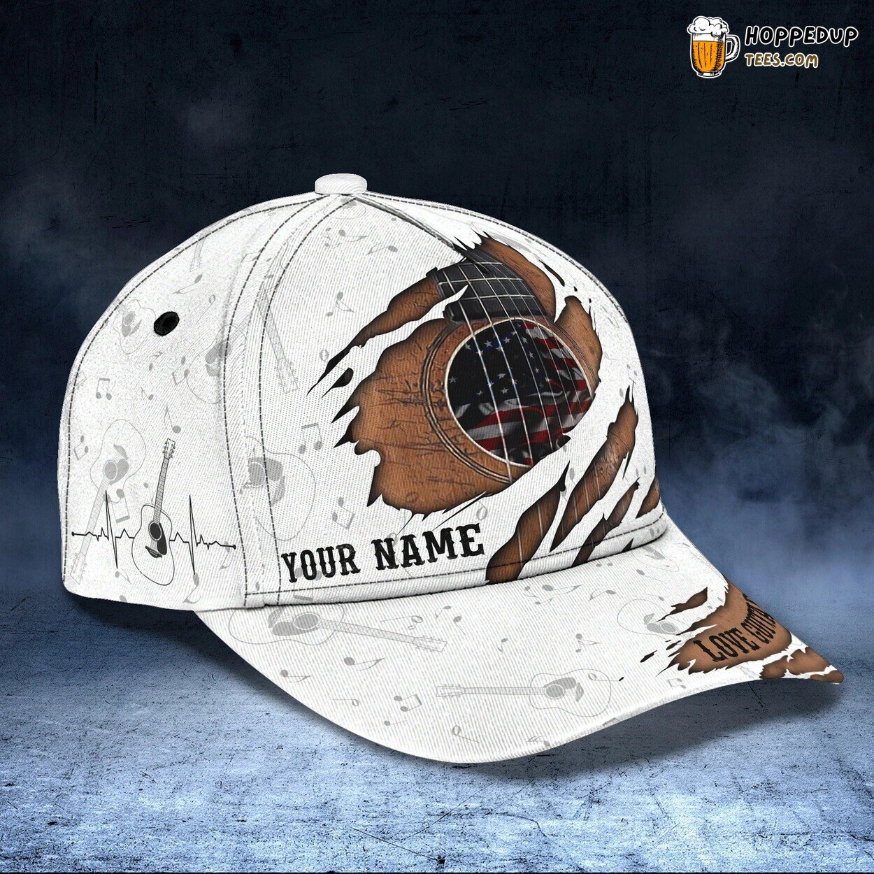 Custom Guitar Full Print Cap Birthday Guitar Lovers Gift Hat Men Women