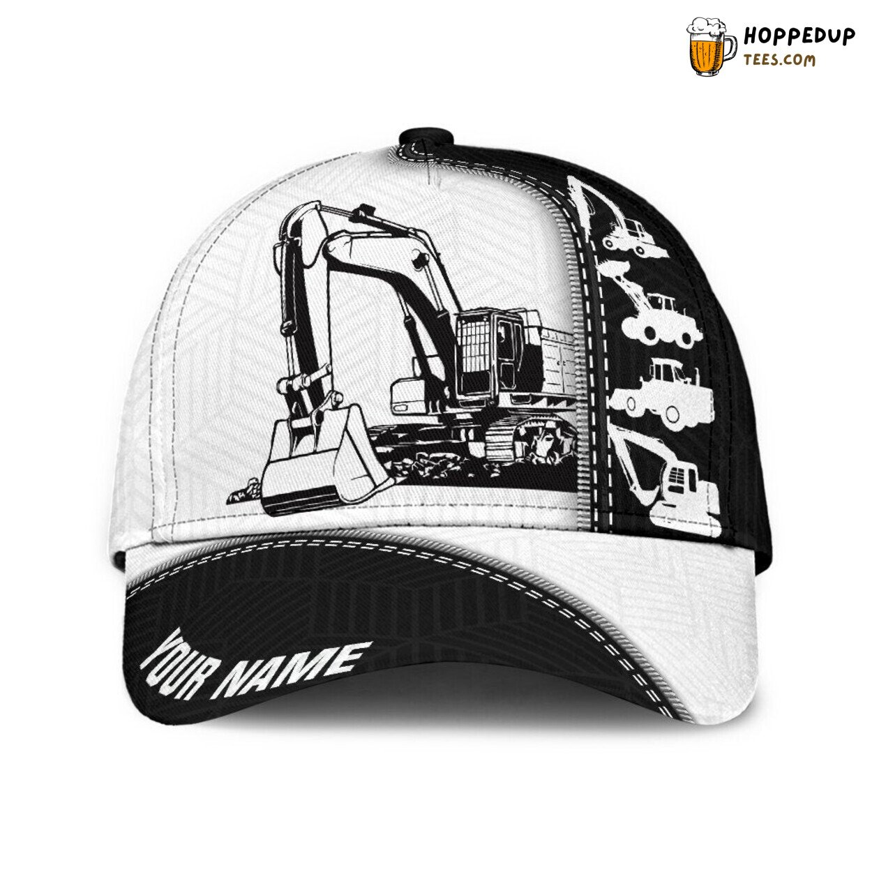 Custom Heavy Equipment 3D Cap Excavator Design Hat Men Women Work Wear Custom Heavy Equipment 3D Cap Excavator Design Hat Men Women Work Wear