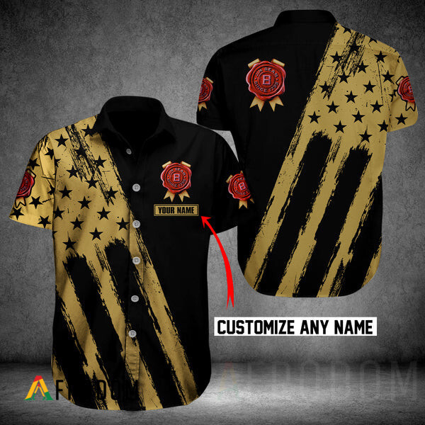 Custom Jim Beam Hawaii Button Shirt HU