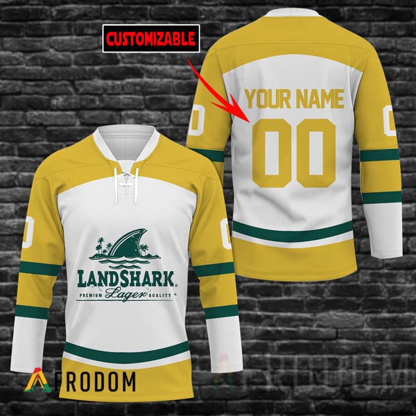 Custom Landshark Lager Hockey Jersey HU