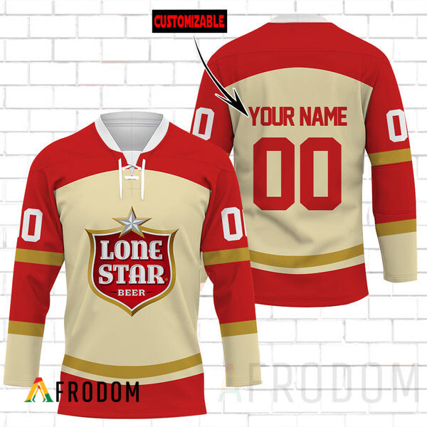 Custom Lone Star Beer Hockey Jersey HU