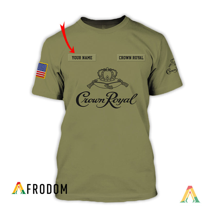 Custom Military Green Crown Royal T-Shirt HU
