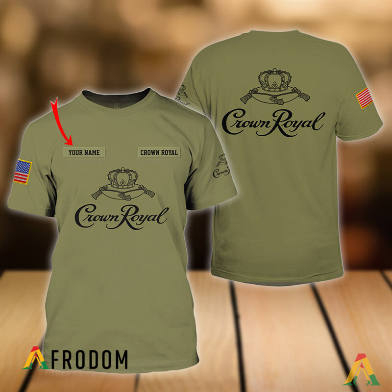 Custom Military Green Crown Royal T-Shirt HU Custom Military Green Crown Royal T-Shirt HU