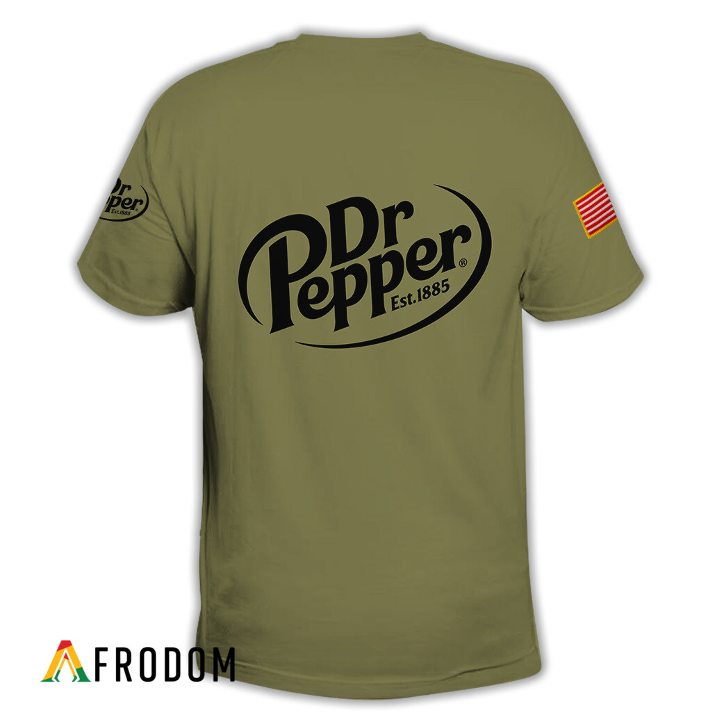 Custom Military Green Dr Pepper T-Shirt HU