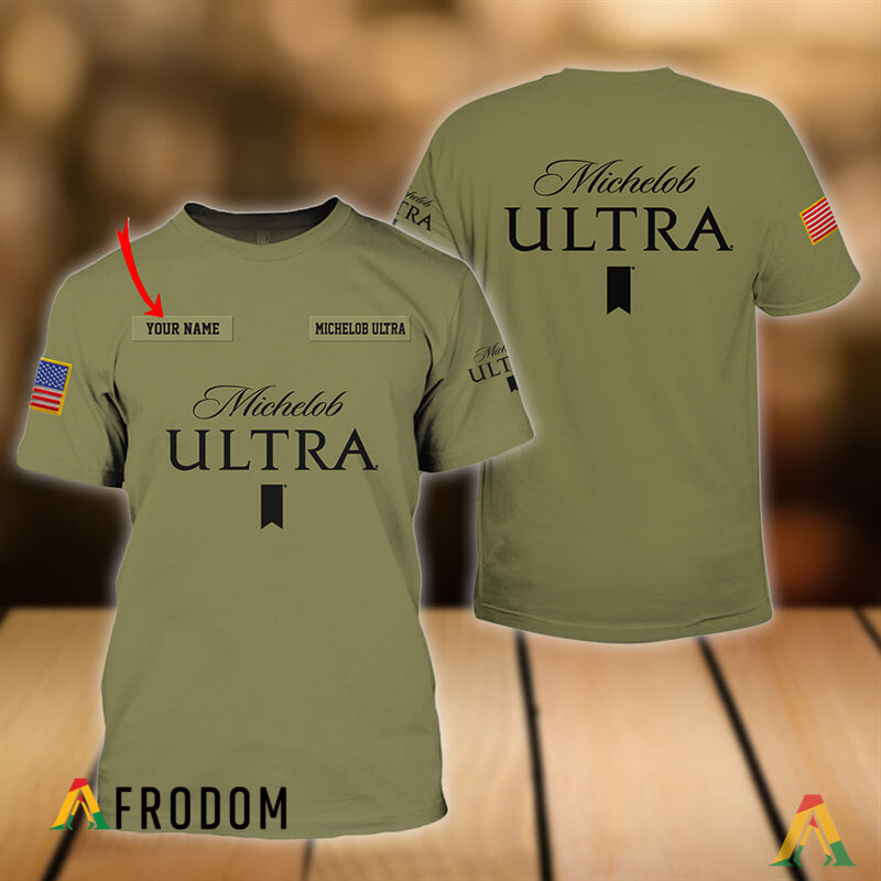 Custom Military Green Michelob Ultra T-Shirt HU