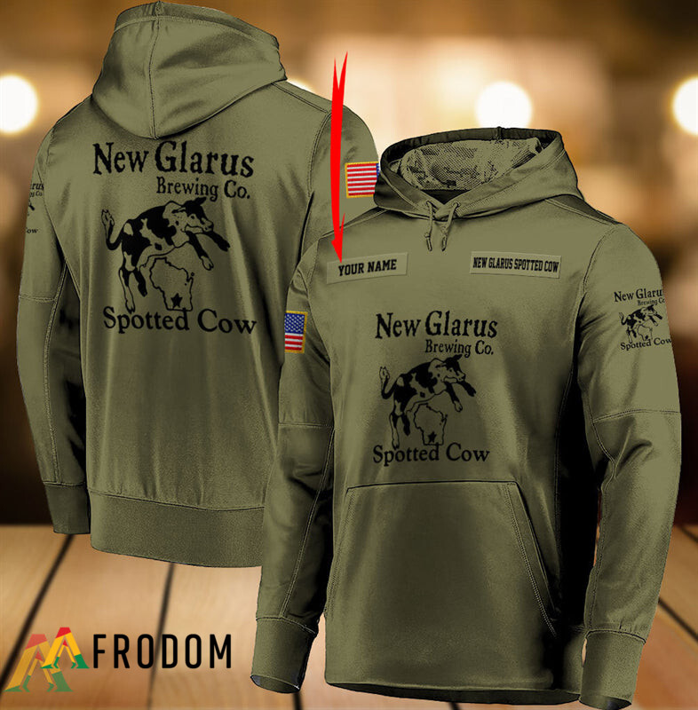 Custom Military Green New Glarus Beer Hoodie HU